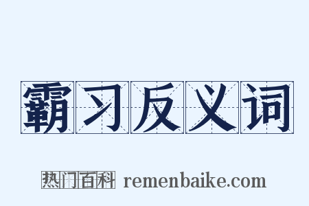 霸习反义词是什么意思的图片